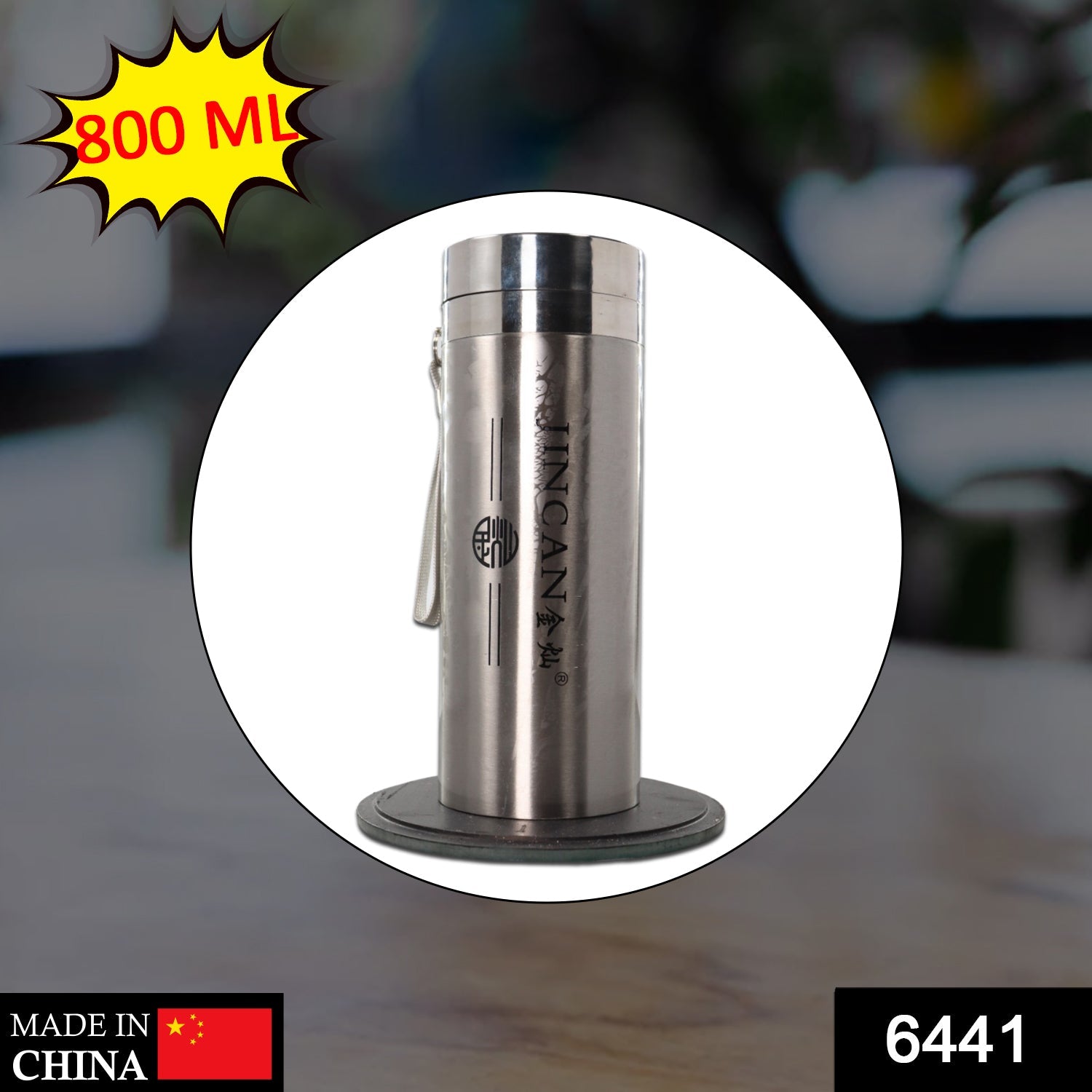 6441 800ml Stainless Steel Water Bottle for Men Women Kids | Thermos Flask | Reusable Leak-Proof Thermos steel for Home Office Gym Fridge Travelling DeoDap 6441 800ml Stainless Steel Water Bottle for Men Women Kids | Thermos Flask | Reusable Leak-Proof Thermos steel for Home Office Gym Fridge Travelling DeoDap